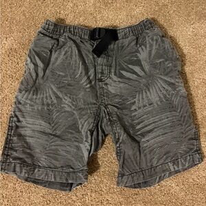 Kids GAP Gray Tropical Print Elastic-Waist Shorts